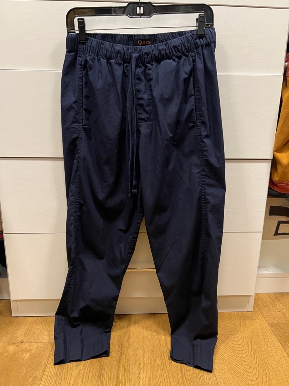 Quince Men's Navy Drawstring Elastic-Waist Joggers